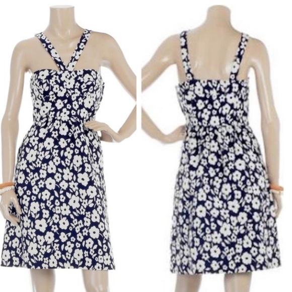 Tibi African Violet Print Floral Cotton Dress Size 2 - Picture 2 of 10